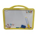 Tabla de scris cu 2 fete,burete si marker inclus,plastic,diverse culori, 30x22 cm