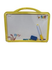 Tabla de scris cu 2 fete,burete si marker inclus,plastic,diverse culori, 30x22 cm