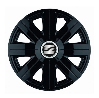 Set 4 Capace Roti, potrivite jantelor de R16, pentru Seat, model Cosmos Negru foto