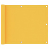 Paravan de balcon, galben, 75 x 500 cm, țesătură oxford, vidaXL
