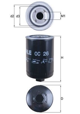 MAHLE OC 26 Filtru ulei foto
