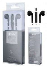 Casti In Ear Handsfree Oneplus 1,2m Cu Volum Pe Fir Si Microfon Negre foto