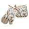 Set Mănușă și șervet Bucătărie, Model Coffee, Culoare Bej, Bumbac, 2 Bucăți