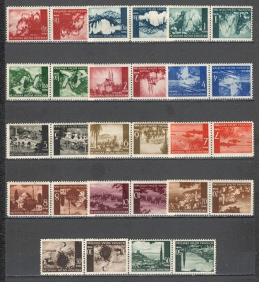 Croatia.1941/42 Vederi tete-beche MC.85 foto