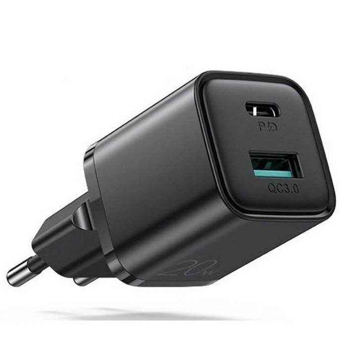 Incarcator Type-C PD20W, USB QC3.0, Fast Charging - JoyRoom (L-QP207) - Black