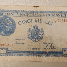 România - 5000 Lei (20 decembrie 1945) filigram orizontal sU/8 0042871