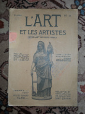 Revista &amp;quot;L&amp;#039;art et les artistes&amp;quot; nr.22/1907 foto