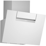 Hota decorativa Bosch DWK67FN20, 3 trepte + intensiv, Putere de absorbtie 768 mc/h, 60 cm, Sticla alba