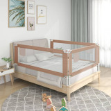 VidaXL Balustradă de protecție pat copii, gri taupe, 120x25 cm, textil