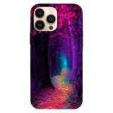 Husa compatibila cu Apple iPhone 15 Pro Max model Vivid forest path, Silicon, TPU, Viceversa, Transparent, Carcasa