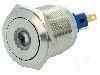 Intrerupator anti-vandalism, ON-ON, &Oslash;22mm, ONPOW - GQ22-11ZD/R/12V