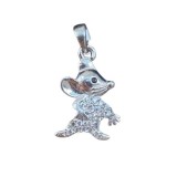 Pandantiv, jolie silver, argint 925, model soricel cu zirconii, 1 g, 15x10 mm
