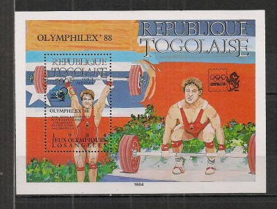 Togo.1988 Expozitia filatelica OLYMPHILEX-Bl. supr. ST.309 foto