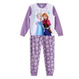 Set Pijama de Iarnă Catifelate Lila cu Model Frozen 2, CMCLASS