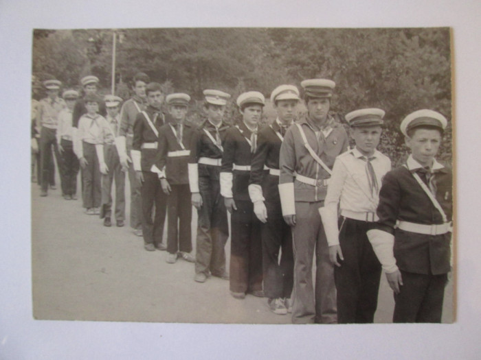 Fotografie colectie 128 x 90 mm patrula scolara de circulatie pionieri anii 80