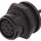 Conector circular mamă 10 pini aurit