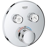 Ornament Grohe Grohterm Smartcontrol, termostatic, rotund, 2 iesiri, instalare cu Rapido SmartBox, crom, 29119000