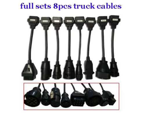 Set 8 Cabluri Adaptoare Interfata Delphi&amp;Autocom PTCamioane Si Tiruri