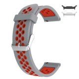 Curea din silicon compatibila cu Samsung Galaxy Watch8 44mm, Gray Ruby