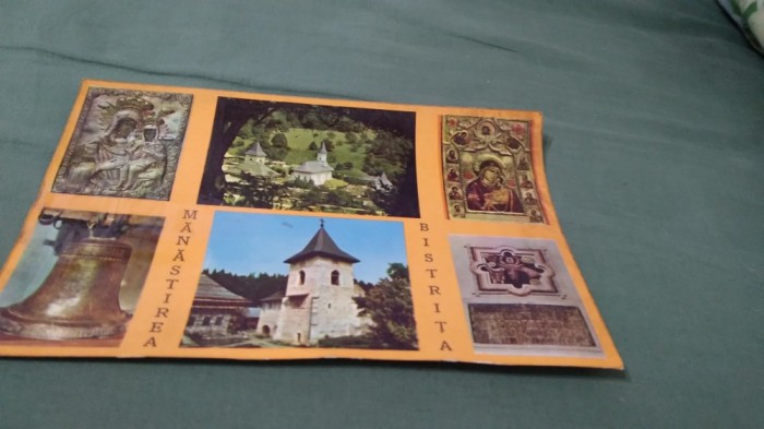 CARTE POSTALA GIGANT -MANASTIREA BISTRITA NECIRCULATA