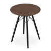 Masa stil scandinav, Artool, rotund, MDF si lemn, maro rustic, 60x73 cm, Leobert
