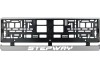 Set 2 bucati, suport numar inmatriculare argintiu Dacia Stepway, Autohelix MSA