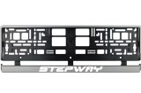 Cumpara ieftin Set 2 bucati, suport numar inmatriculare argintiu Dacia Stepway, Autohelix MSA