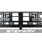 Set 2 bucati, suport numar inmatriculare argintiu Dacia Stepway