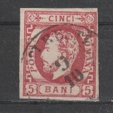 5 Bani Carol cu Barba LP30a 1971-1972 &quot;nedantelat&quot;, Stampilat
