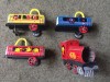 Jucarie veche tabla tren trenulet locomotiva vagoane made in china fara capac