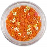 Flori portocalii - reflexii colorate, INGINAILS