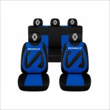 Set Huse Scaune Universale Nero Albastru Personalizate cu Renault Nou