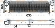 Radiator intercooler MERCEDES VITO / MIXTO caroserie (W639) (2003 - 2016) HELLA 8ML 376 746-491 foto