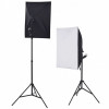 Kit lumina continua foto-video 2x stativ 250cm+2x softbox cu fasung 40x60cm+2x bec 85W, Generic