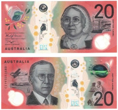 !!! AUSTRALIA - 20 DOLARI 2019 - P 64 a2 - UNC / POLIMER / Sign. Philip Lowe &amp;amp; Gaetjens foto