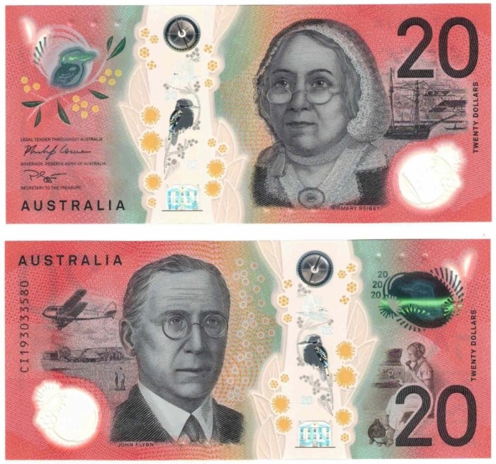 !!! AUSTRALIA - 20 DOLARI 2019 - P 64 a2 - UNC / POLIMER / Sign. Philip Lowe &amp; Gaetjens