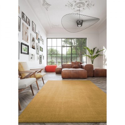 Covor Premium Belgian Model 71301-800, Marime 140 x 200 cm, Galben, Inaltime Fir 20 mm, Antialergic, Polipropilena, Living, Dormitor, Sufragerie, Biro foto