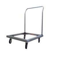 Carucior cos vase, rack pahare 50x50, din inox foto