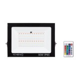 Proiector LED RGB 50W Novelite IP65 Exterior 195x30x140mm - Iluminat Arhitectural Multicolor pentru Fatade, Gradini si Design Modern Eficient