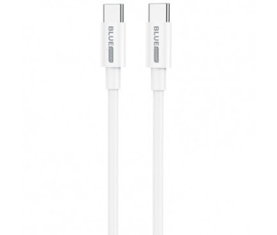 Cablu Date si Incarcare USB-C - USB-C BLUE Power BCBX19, 60W, 1m, Alb foto