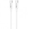 Cablu Date si Incarcare USB-C - USB-C BLUE Power BCBX19, 60W, 1m, Alb