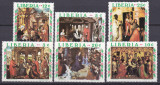 DB1 Pictura Liberia 1970 Adoratia Magilor 6 v. MNH, Nestampilat