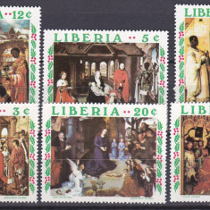DB1 Pictura Liberia 1970 Adoratia Magilor 6 v. MNH