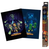 Set 2 Postere Chibi Minecraft - Dungeons (52x38), Abystyle