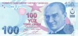 TURCIA █ bancnota █ 100 Lira █ 2009 █ P-226c █ Seria D █ UNC █ necirculata