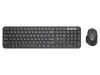 Kit de birou NATEC negru wireless USB A, tastatură și mouse optic, rază 10m, layout US