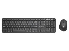 Kit de birou NATEC negru wireless USB A, tastatură și mouse optic, rază 10m, layout US