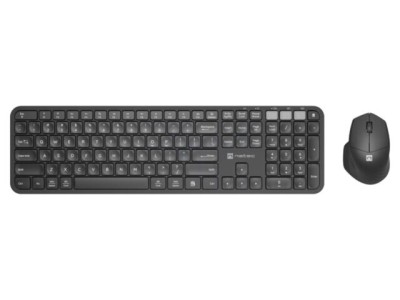 Kit de birou NATEC negru wireless USB A, tastatură și mouse optic, rază 10m, layout US foto