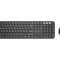 Kit de birou NATEC negru wireless USB A, tastatură și mouse optic, rază 10m, layout US