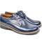 Pantofi dama eleganti casual din piele naturala, de culoare albastra - PBE434